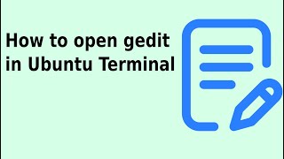 how to open gedit in Ubuntu using Terminal  linux debian [upl. by Glogau]