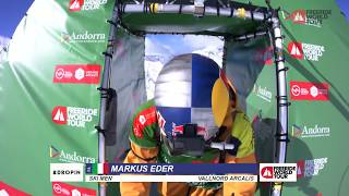 Run Markus Eder  5th  FWT18 VallnordArcalís Andorra [upl. by Naneek]