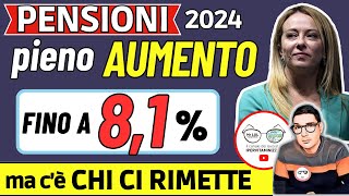 PENSIONI GENNAIO 2024 ➜ AUMENTO 81 PER QUESTI PENSIONATI 📈 ma ECCO CHI CI RIMETTE CON LA MANOVRA [upl. by Meijer]