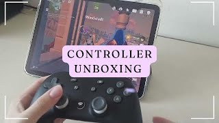 Unboxing google stadia controller 🖤  gameplay genshin amp hello kitty island [upl. by Anelhtak39]