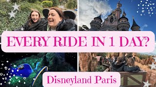 EVERY Disneyland Park RIDE amp ATTRACTION at Disneyland Paris in ONE DAY [upl. by Steele]