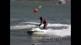 Jet Ski World Finals at Lake Havasu  Pro Freestyle Run Rick Roy 1997 [upl. by Annahsit]