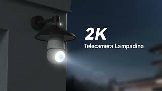 Codnida 2K Telecamera Lampadina WiFi Esterno per E27 Portalampada Model LC323 [upl. by Repohtsirhc]