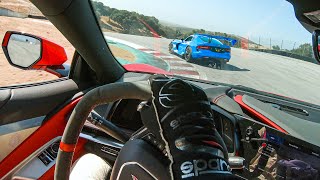 C8 CORVETTE BATTLES DODGE VIPER ACR AT LAGUNA SECA RACEWAY [upl. by Eiram567]