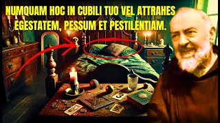 PADRE PIO NUMQUAM HOC IN CUBILI TUO VEL ATTRAHES EGESTATEM PESSUM ET PESTILENTIAM [upl. by Hairim]