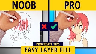 How to fill layers quickly in Procreate  Procreate Tips [upl. by Lieno]