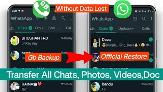 GBwhatsapp to normal WhatsApp backup  Gb WhatsApp to Normal WhatsApp Chats Transfer  Data transfer [upl. by Elyssa626]