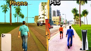 GTA Vice City Android Vs Ps5 Detail and Physics Comparison [upl. by Suoiradal]