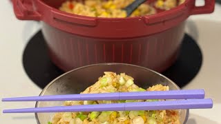 Fried Rice in the Tupperware Micro Pressure Cooker [upl. by Olgnaed]