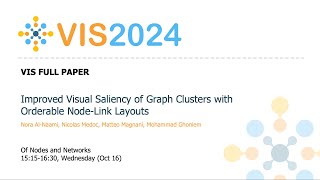 Improved Visual Saliency of Graph Clusters with Orderable NodeLink Layouts  Fast Forward  VIS 20 [upl. by Etirugram]