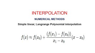 Interpolation  Langrage polynomial  Linear interpolation [upl. by Llennhoj]