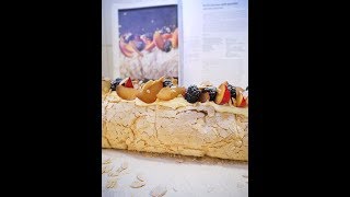 Pavlova Roulade with Plums and Blackberries  Ottolenghi The Baking German [upl. by Renita]