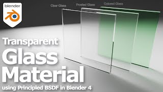 How to make Transparent Glass Material in Blender 4 using Principled BSDF Shader Node [upl. by Micro]