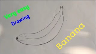 How To Draw a Banana Step by Step Very Easy art Video 🍌 banana art [upl. by Einolem]