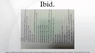 Ibid [upl. by Ecinahs]