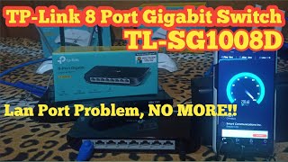 TPLink 8 port gigabit lan switch TLSG1008D Unboxing and Speedtest [upl. by Rebmaed]