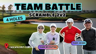 ดวลกอล์ฟ Scramble 2V2 ทีมไหนจะชนะ ที่ Cascata Golf Club II MyPutter [upl. by Sweyn]