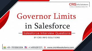 Salesforce Beginner Interview Question Part 2  Governor Limits in Salesforce [upl. by Calypso894]