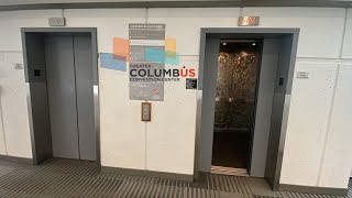 Modernized DOVER Traction Atrium Elevators  Greater Columbus Convention Center  Columbus OH [upl. by Aneehsor165]