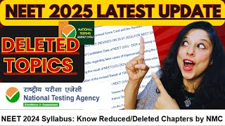 NTA Official DELETED SYLLABUS INFORMATION  NEET 2025  VANI MAAM [upl. by Halyk]