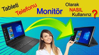 ✔Tableti  Telefonu Monitör  İkinci Ekran Olarak Kullanma  Bağlama Ücretsiz [upl. by Itsirc]