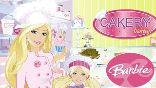 Barbies Cakery Bakery  Cooking Game NEW Barbie Game [upl. by Wendel]