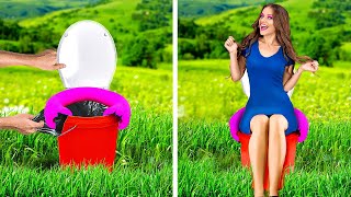 CUTE BATHROOM amp TOILET PAPER HACKS  Easy DIY Tricks and Ideas With Toilet Paper by 123 GO Genius [upl. by Jamilla]