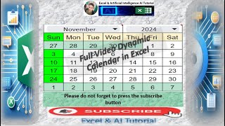 excel Create Dynamic calendar through Excel microsoftexcel microsoftoffice exceljobinterview [upl. by Vtarj]