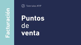 FACTURACIÓN ¿Cómo habilito los Puntos de Venta [upl. by Einiffit]