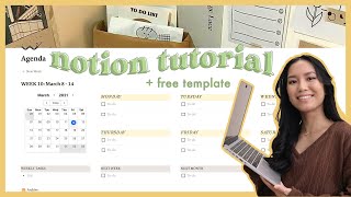 how to use notion 💻💡 notion setup tutorial  free template [upl. by Nayr]