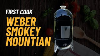 Weber Smokey Mountain First Cook [upl. by Kentiga706]