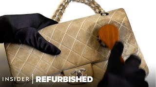 How A Soiled White Chanel Bag Is Professionally Restored  Refurbished  Insider [upl. by Levitus]