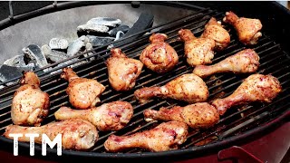 How to Cook Chicken Legs on the Weber Charcoal Grill [upl. by Arymahs693]