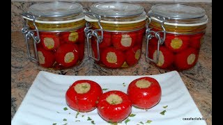 Peperoncini tondi piccanti ripieni con tonno olive e capperi [upl. by Zamora745]