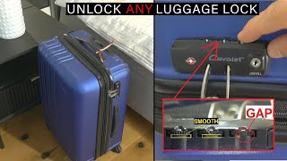 how to EASY unlock forgotten luggage lock password [upl. by Birgit]