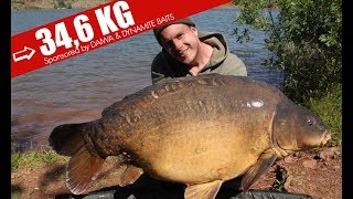 Karpfenangeln Lac du Salagou Record Carp 346KG Carpfishing [upl. by Blinnie]