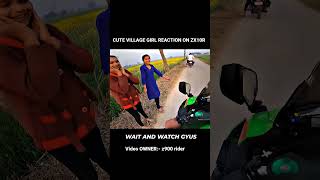 cute Village girl reaction on zx10r shorts motovlog vlog rider bike cutegirl youtubeshorts [upl. by Liddy904]