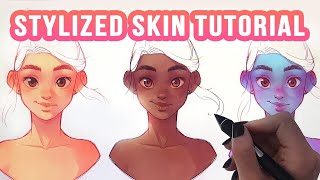 How to paint STYLIZED SKIN EASY [upl. by Trautman]