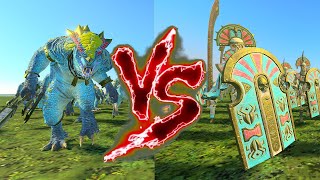 Saurus Warriors VS Tomb Guard Total War Warhammer 3 [upl. by Ahsaz]