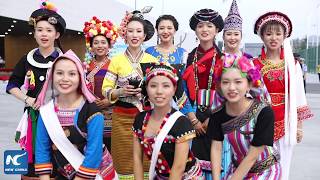 Girls of different ethnic groups show off traditional dances [upl. by Fionnula]