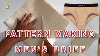 PATTERN MAKING  MENS BRIEF [upl. by Enyala]