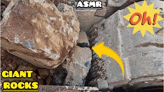 ASMR Giant Jaw Rock Stone CrushingSoothing Sounds amp Powerful Crushing Sand crushing asmr goviral [upl. by Ecinue]