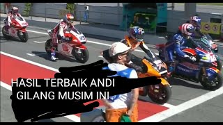 Hasil Terbaik Musim Ini Diraih Andi Gilang Pada Race Moto2 di Catalunya Spanyol [upl. by Ainigriv50]