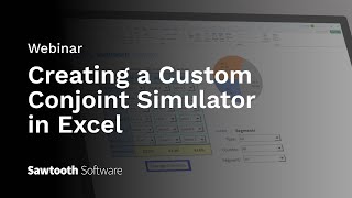 Creating a Custom Conjoint Simulator in Excel [upl. by Etana]