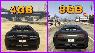 GTA 5 4GB RAM VS 8GB RAM TEST [upl. by Stouffer]