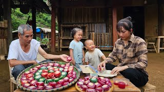 2 Days  With my Grandfather making colorful sticky rice cakes to sell  Happiness with my children [upl. by Dej943]