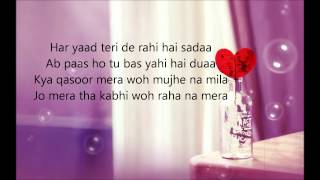 Sajna  Farhan Saeed  Lyrics Video [upl. by Mairim86]