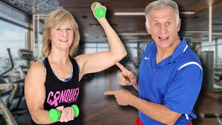 Lose Arm Flab Using Body Weight Dumbbells Or Bands [upl. by Eppesuig]