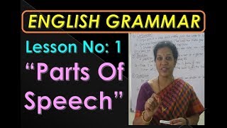 Lesson 1  quotParts of Speechquot [upl. by Hterrag]