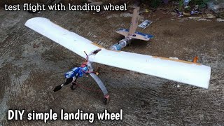 Slow flyer RC plane test flight with landing wheel [upl. by Torres]